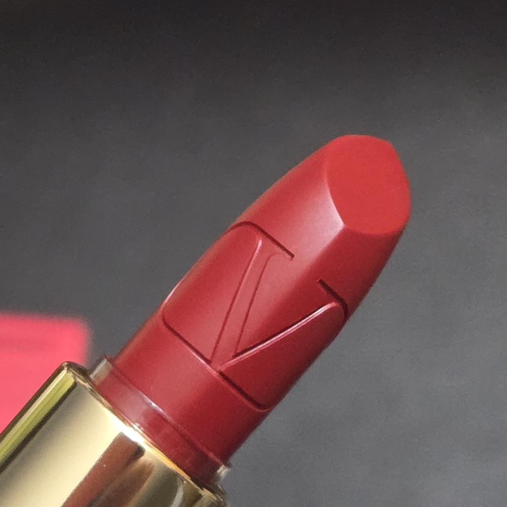 Valentino Minirosso Satin Lipstick in 217A Ethereal Red